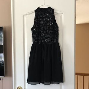 Adrianna Papel black floral dress
